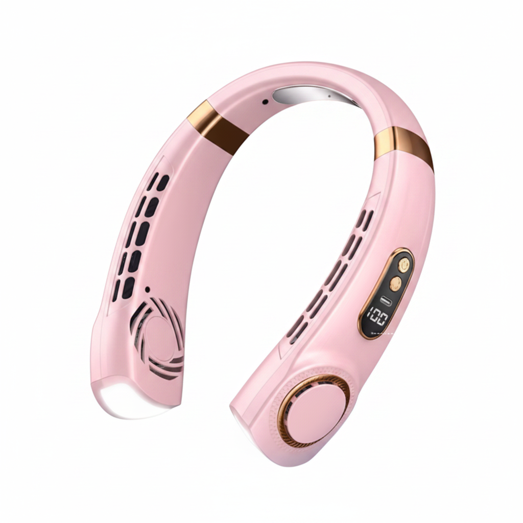 Roze nekventilator — witte achtergrond