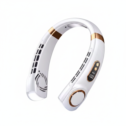 Witte nekventilator — witte achtergrond